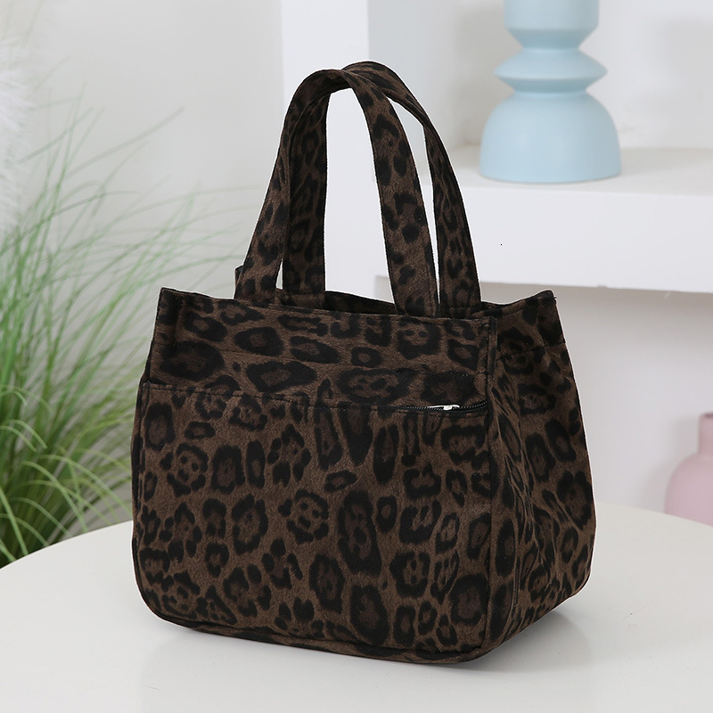 Free Shipping Large Capacity Fashion Niche Design Tote Designer Bag Bag For Women Luxury Bag Casual Handbag Korean Style Trendy Leopard Print Bag