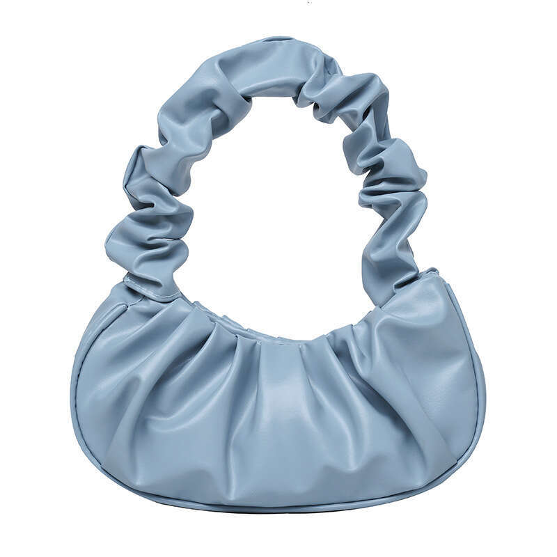 2025 New Korean Women's Single Shoulder Dumpling French Style Fashion Cloud Pleated Handbag Underarm Bag