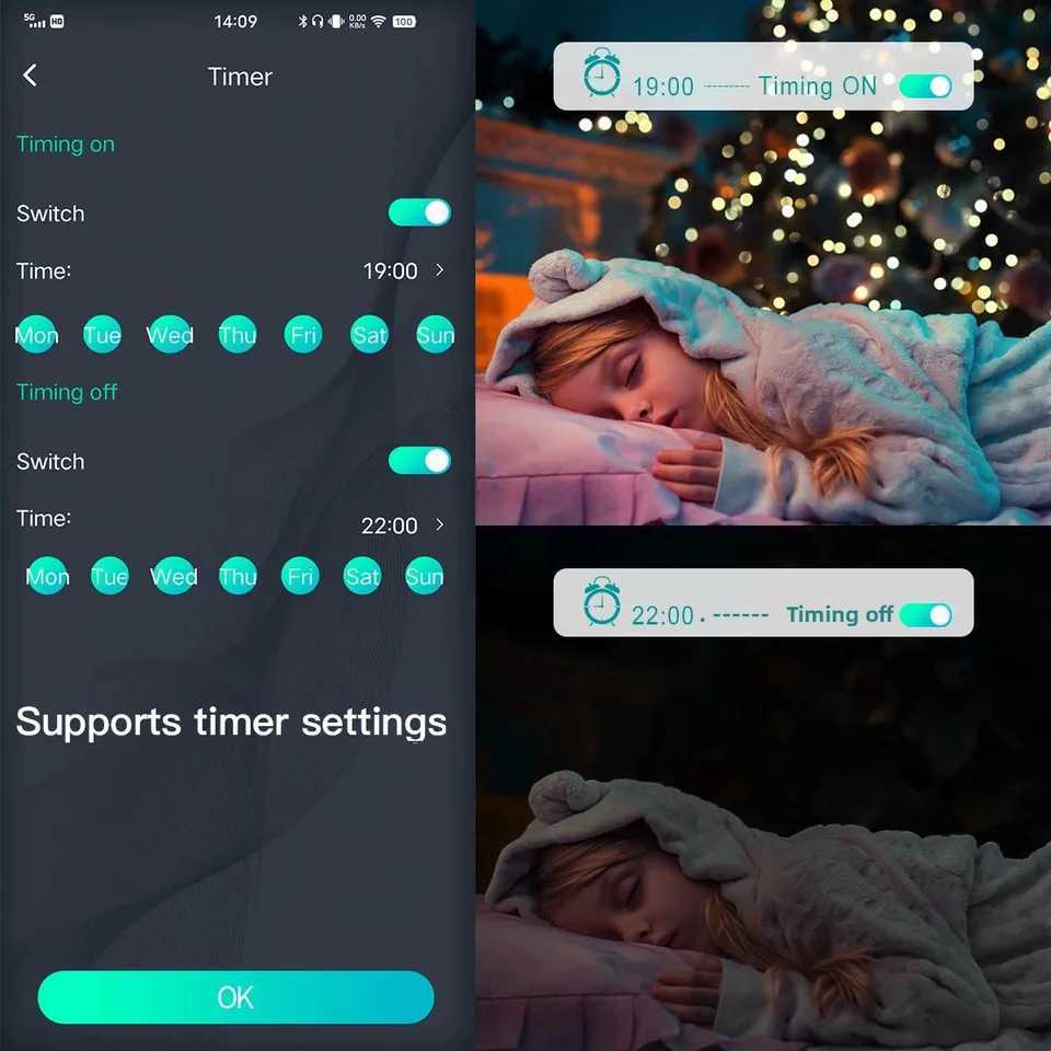 20M 10M USB 5V Smart RGBIC LED Strip Light String Dream Color Bluetooth Music APP Addressable For Party Garland Festival Decor C250912