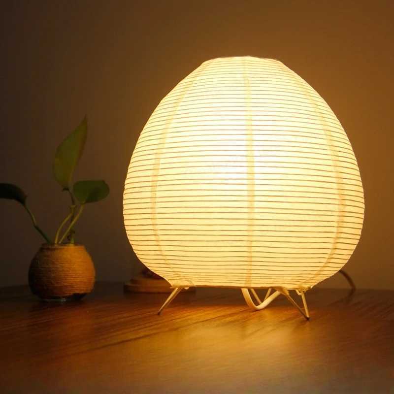 Bedside Rice Paper Lights Japanese Lantern Led Table Lamp Living Room Bedroom Study Homestay Art Creative Decor Table Lights C251122