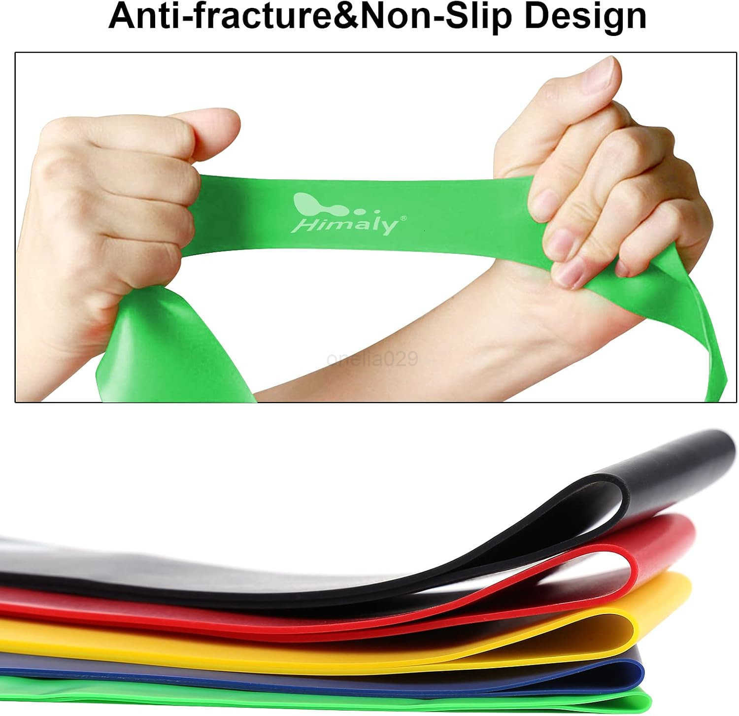 AntiBreak Resistance Band Elastic Exercise Band Hand and Ankle Straps Indoor and Outdoor Fitness Portable Resistance Band Whole Body Exercise W250912