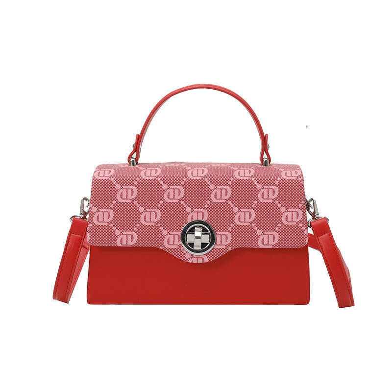 Women Designer Bag New Letter Printed Color Block Large Capacity Bag Fashion Versatile Single Compartment Crossbody Handbag for Women