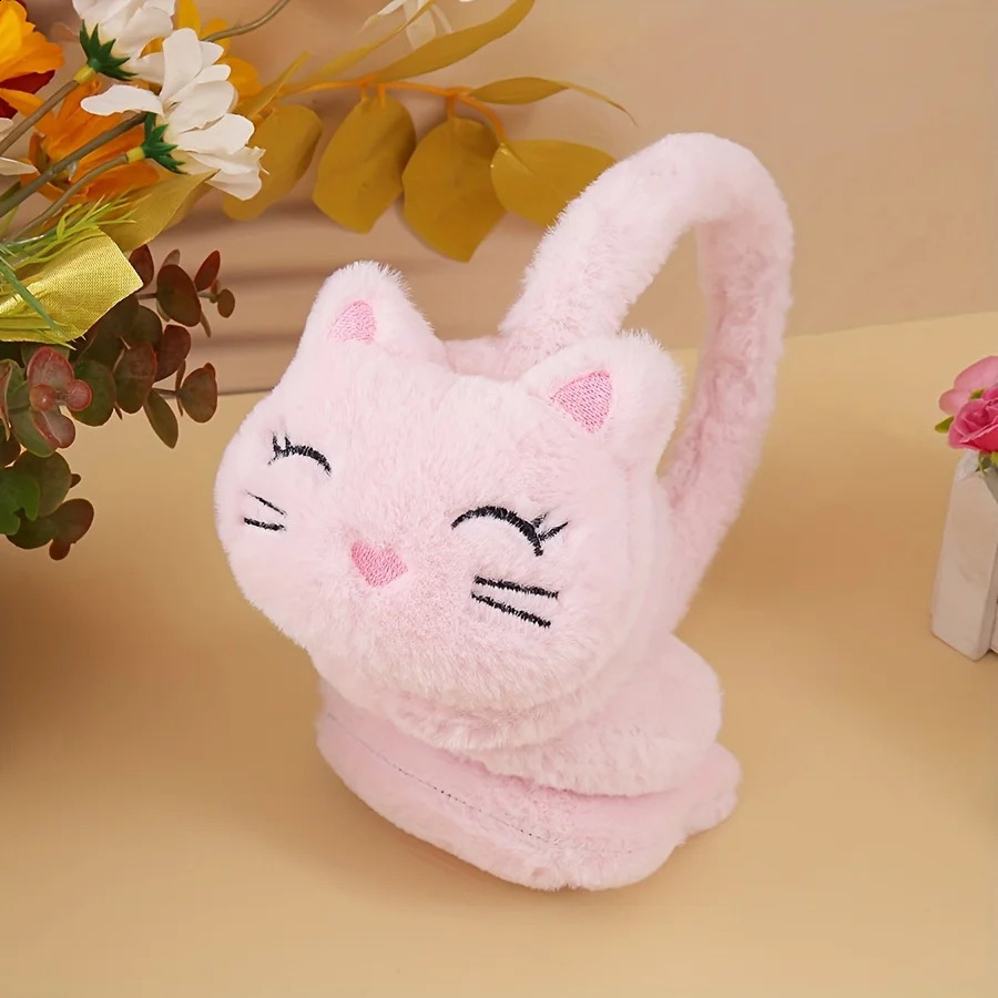 Korean Version Autumn and Winter Plush Warm Earmuffs Plush Cute Cartoon Cat Earmuffs Protect Ears From Cold 250911