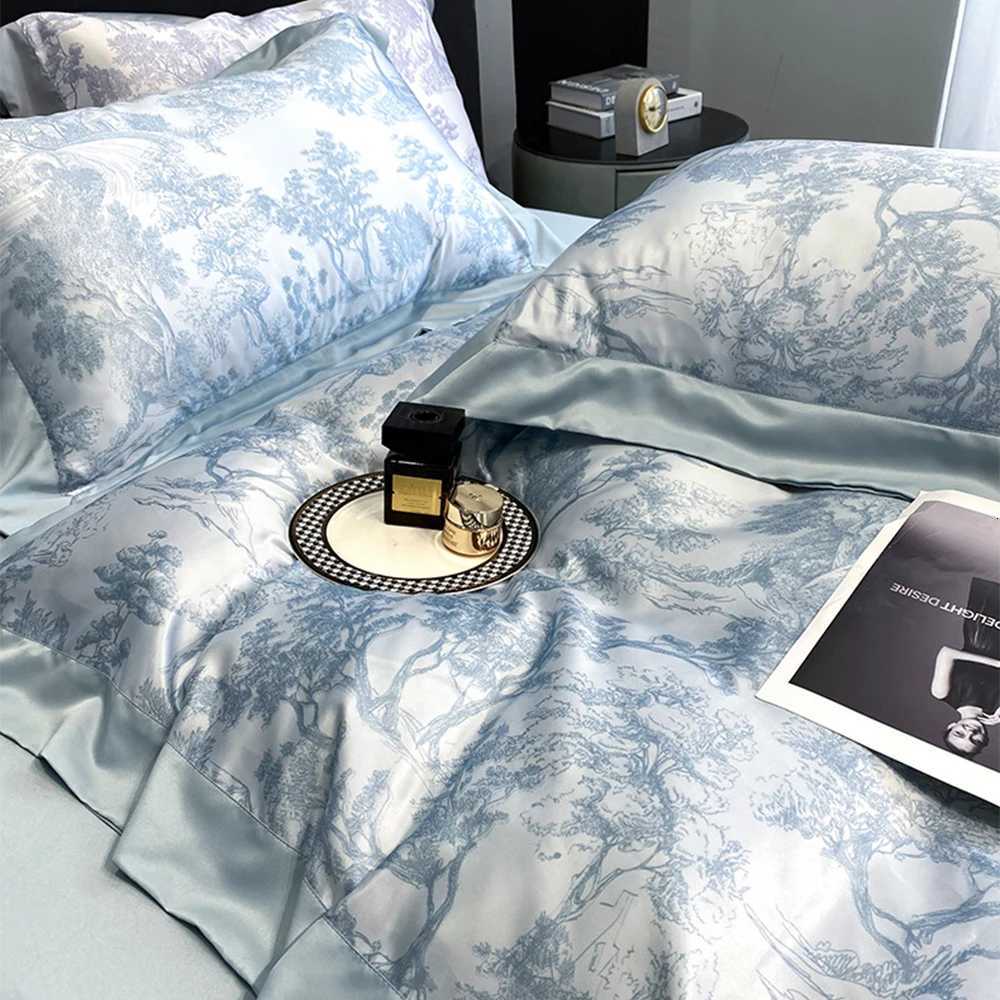 Luxury Home Textile Bedding Set Summer Quilt Cover Duvet Cover Flat Bed Sheet Pillowcases Comforter Bed Linens Queen King X250912