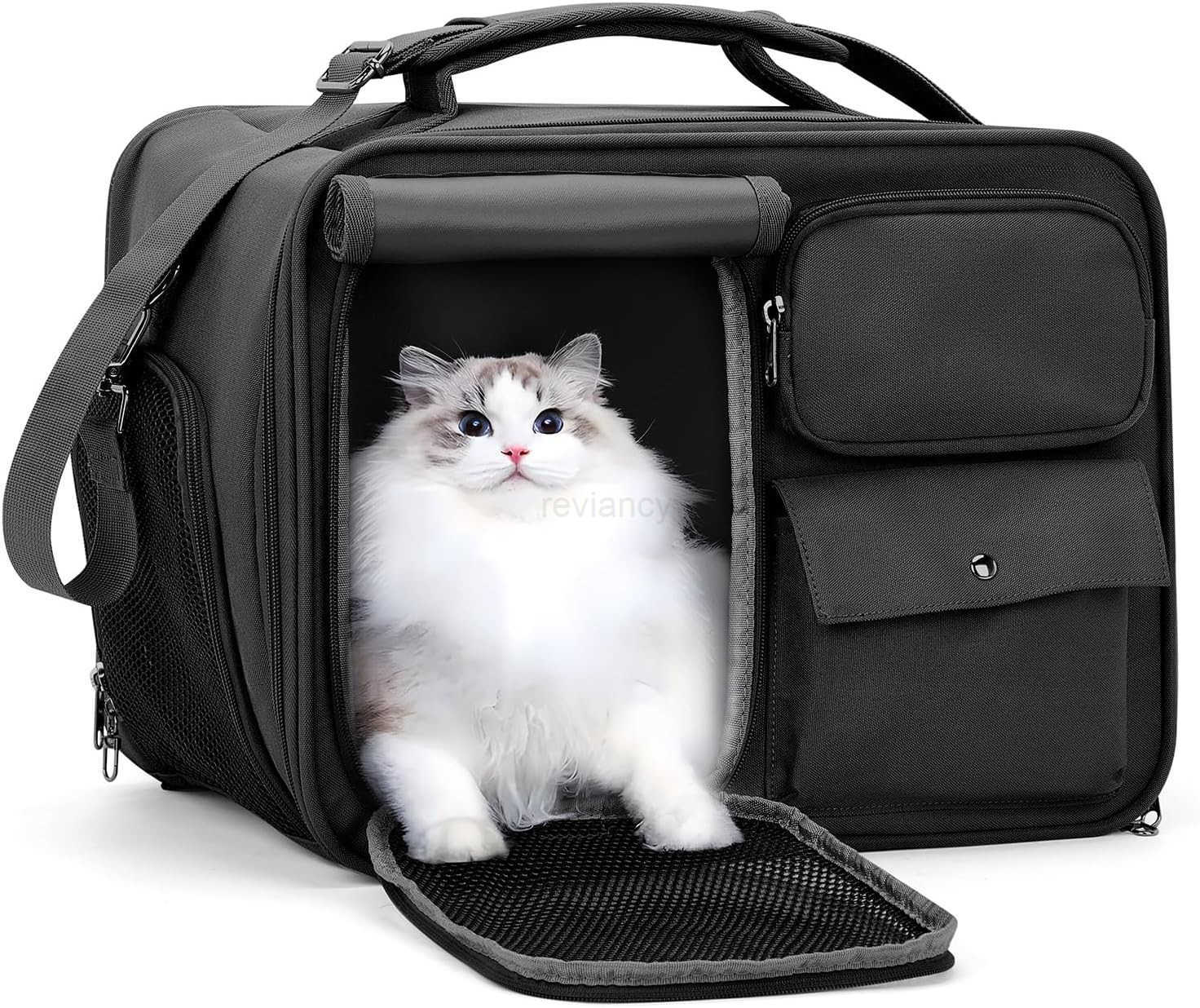 Cat Carrier Soft LargeDog Carriers for Small DogsCat Travel Carrier is AntiLostDog Backpack with Locking Safety ZippersCan Carry 20 LBs CatPet Carrier