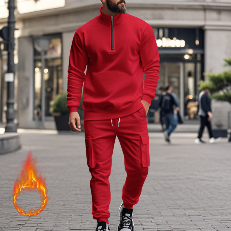 Autumn Men 2 Piece Sets Patchwork Tracksuits Sportswear Mens Zipper Jacket + Pant Tracksuit Male Sweatshirt Casual Suit Set EU Size: S-3XL