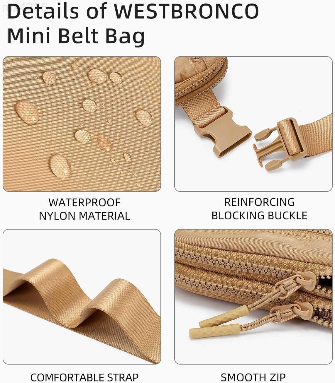 Fanny Packs for Women Men Belt Bag with 4 Zipper Pockets Fashion Waist Packs Lightweight Crossbody Bags with Adjustable Strap for WorkoutRunningHiking