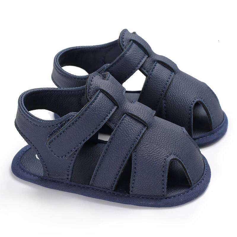Summer 0-18 Months Baby Sandals Handsome Boys Headband Anti Kick PU Breathable Casual Walking Shoes