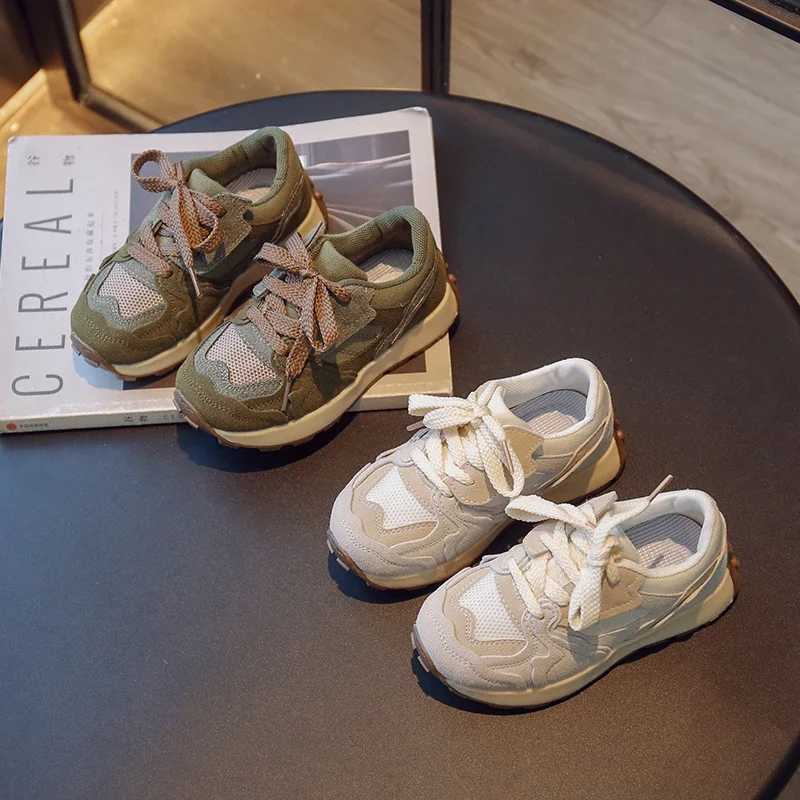 Children Breathable Sneakers for Girls Boys 2024 Autumn New Fashion Air Mesh Soft Comfortable Light Outside Running Casual Shoes Y250912