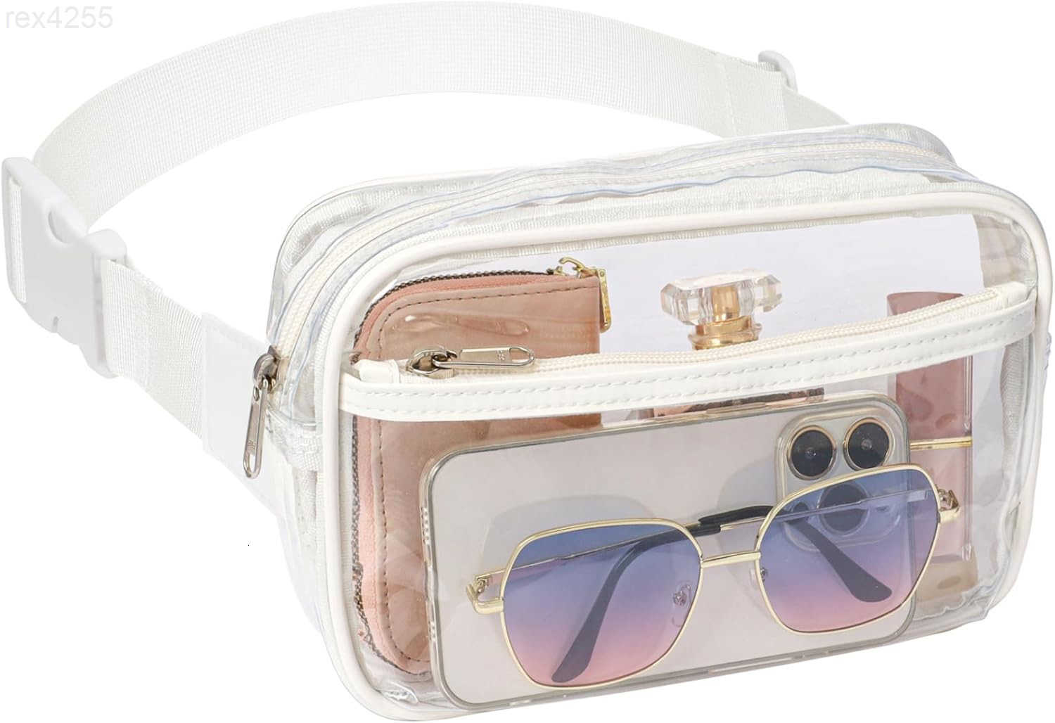 Clear Fanny Pack Stadium Approved Clear Bag for Stadium Events Large Belt Bag for Women Transparent Waist Bag Crossbody with Adjustable Strap for Spor