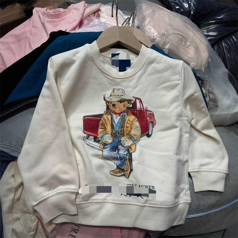 2025 New Boys And Girls Sweatershirts Autumn Winter Long Sleeve Sports Crew Neck Sweatshirt Set Cool And Stylish Streetwear Childrens Clothing