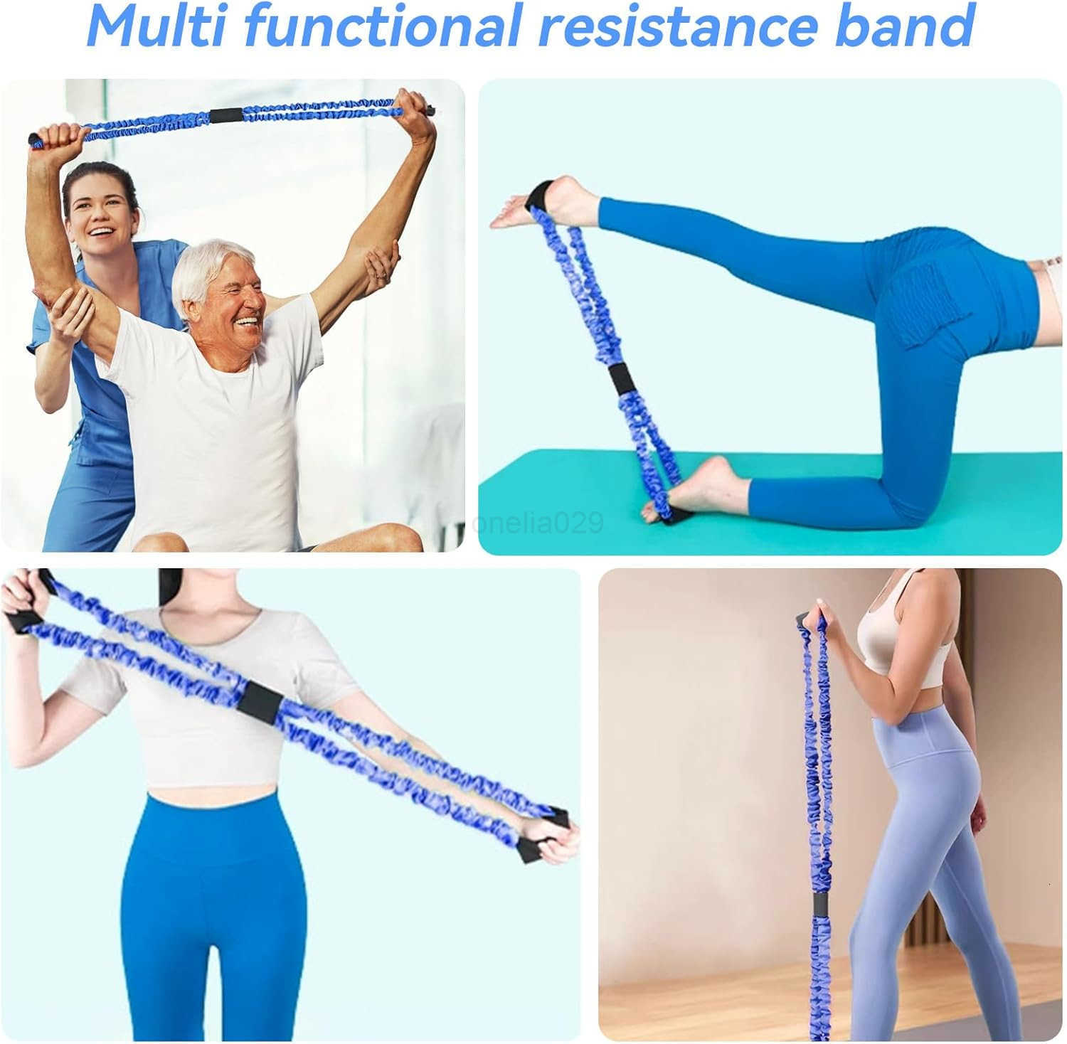 8 Resistance Band Great Elasticity FitnESS Bands for Yoga Pilates Stretching W250912