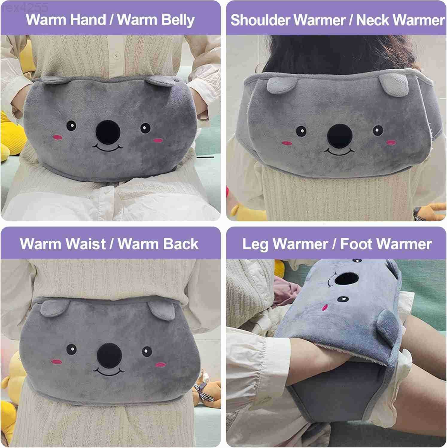 Water Bag Hot Water Bottle wtih Cover 1L Rubber Warm Hot Water Bottles Pouch with 130cm Long Soft Waist Cover for Neck Shoulder Back Hand Legs and Per
