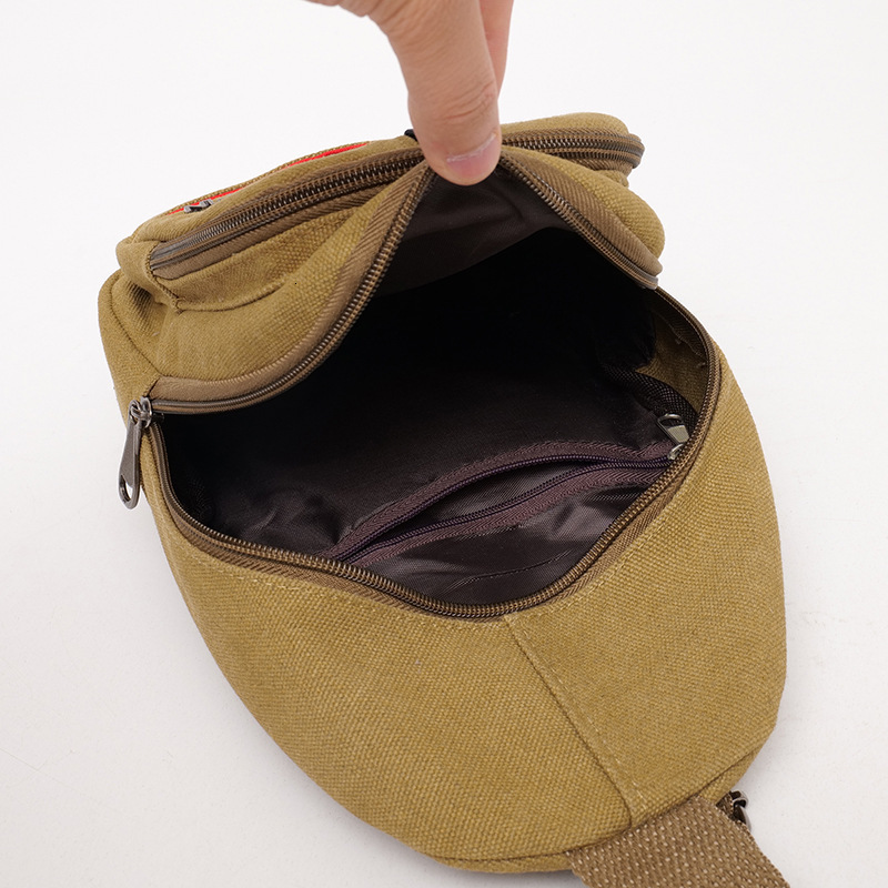New Men S Chest Bag Single Free Shipping Shoulder Crossbody Bag Casual Designer Bag Canvas Front Crossbody Bag Luxury Bag Trendy Small Men S Bag