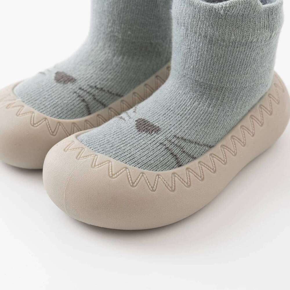 Spring Autumn Toddler Baby Socks 6M-3Y Kids' Anti-Slip Cartoon Floor Shoes Rubber Sole Pre Walkers Lightweight Sneakers