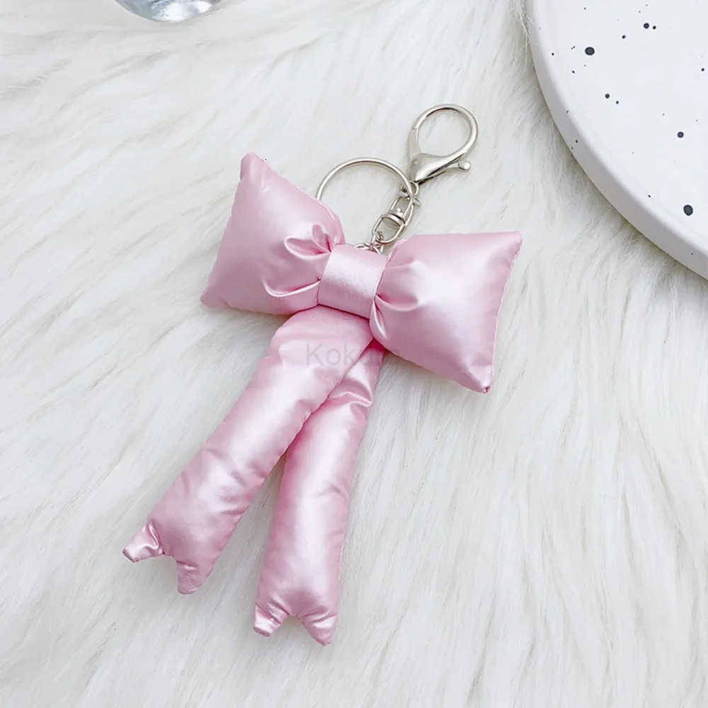 Korea Fashion Big Bow Keychain Cotton Filling Bowknot Key Chains for Women Y2K Bag Pendant Girlfriend Kpop Jewelry Gifts M250912