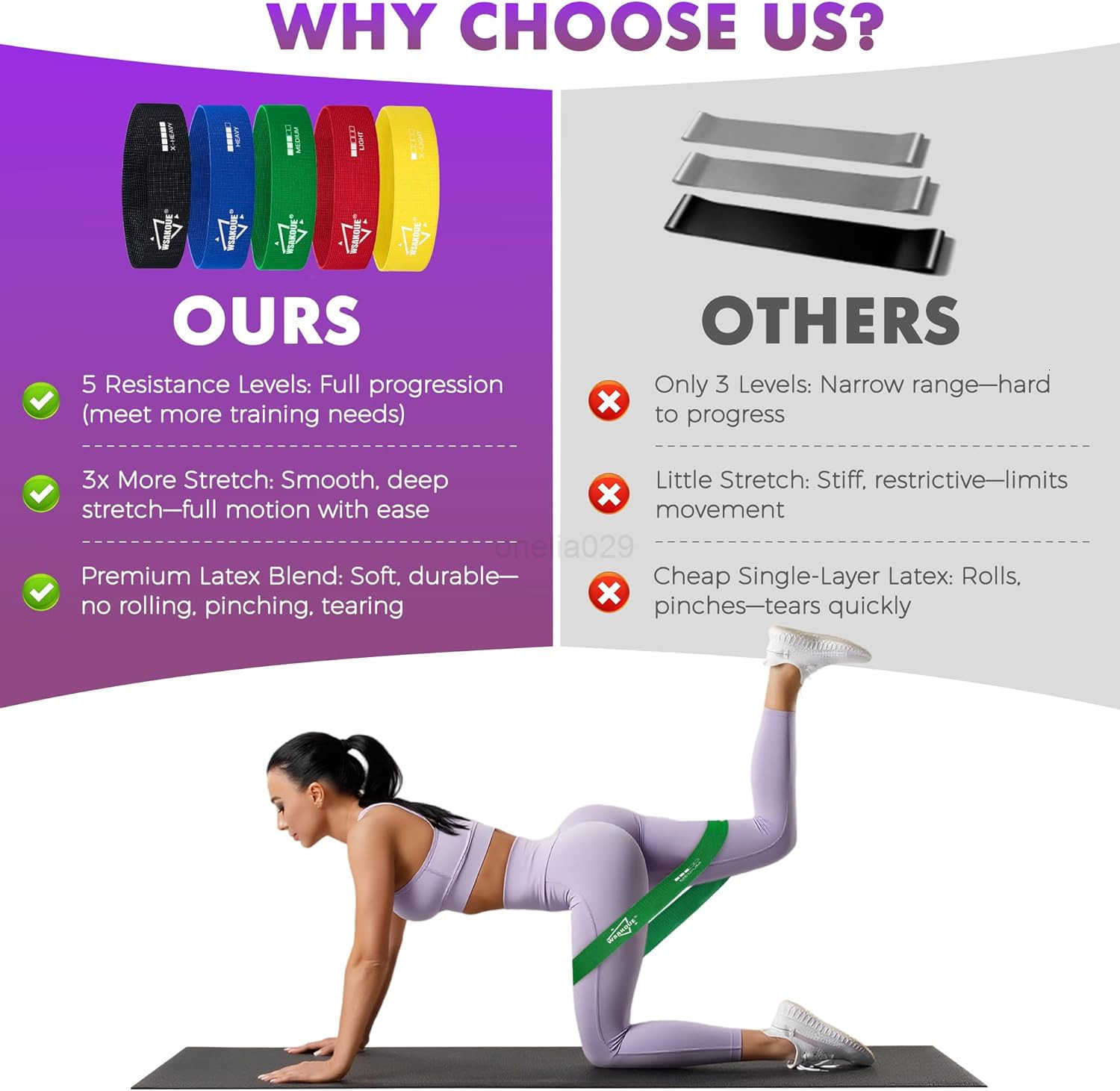 Fabric Resistance Bands for Working Out 5 Booty Bands for Women Men Exercise Workout Bands for Legs HIPS Glutes Ideal for Home Fitness Yoga Pilates Re