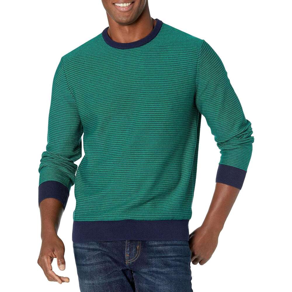 Men's Sleeve Crew Neck Sweater, 100% Cotton, Available in Plus Size and Extra Long ab