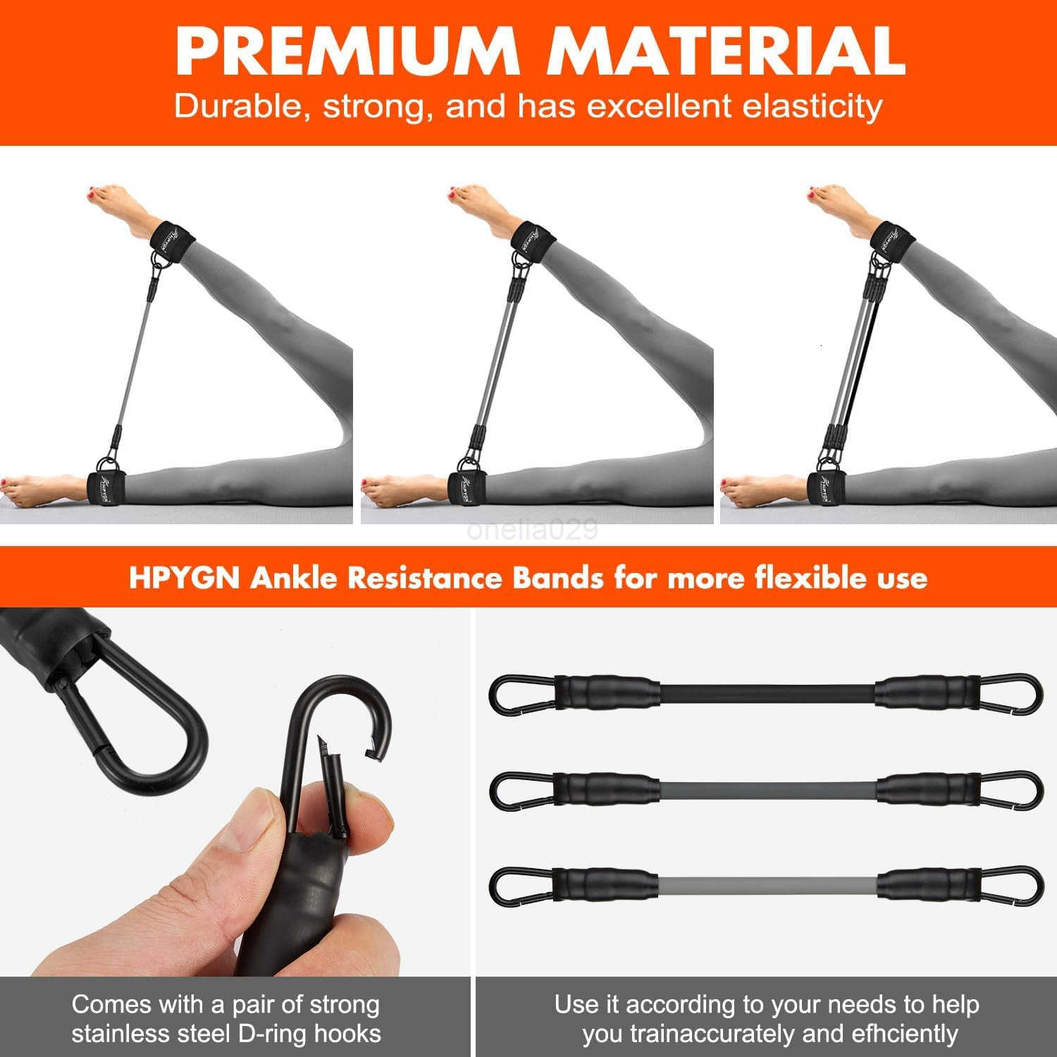 Ankle Resistance Bands Ankle Bands for Working Out with Cuffs Resistance Bands for Leg Butt Training Workout Equipment for Kickbacks Hip Gluteus Train