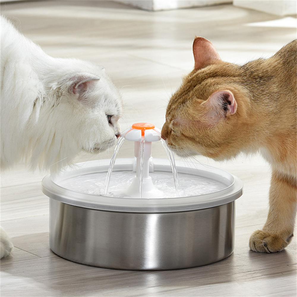 Pet Cat Water Drinking Fountain 2.2L Smart Cat Supplies 304 Stainless Steel Automatic