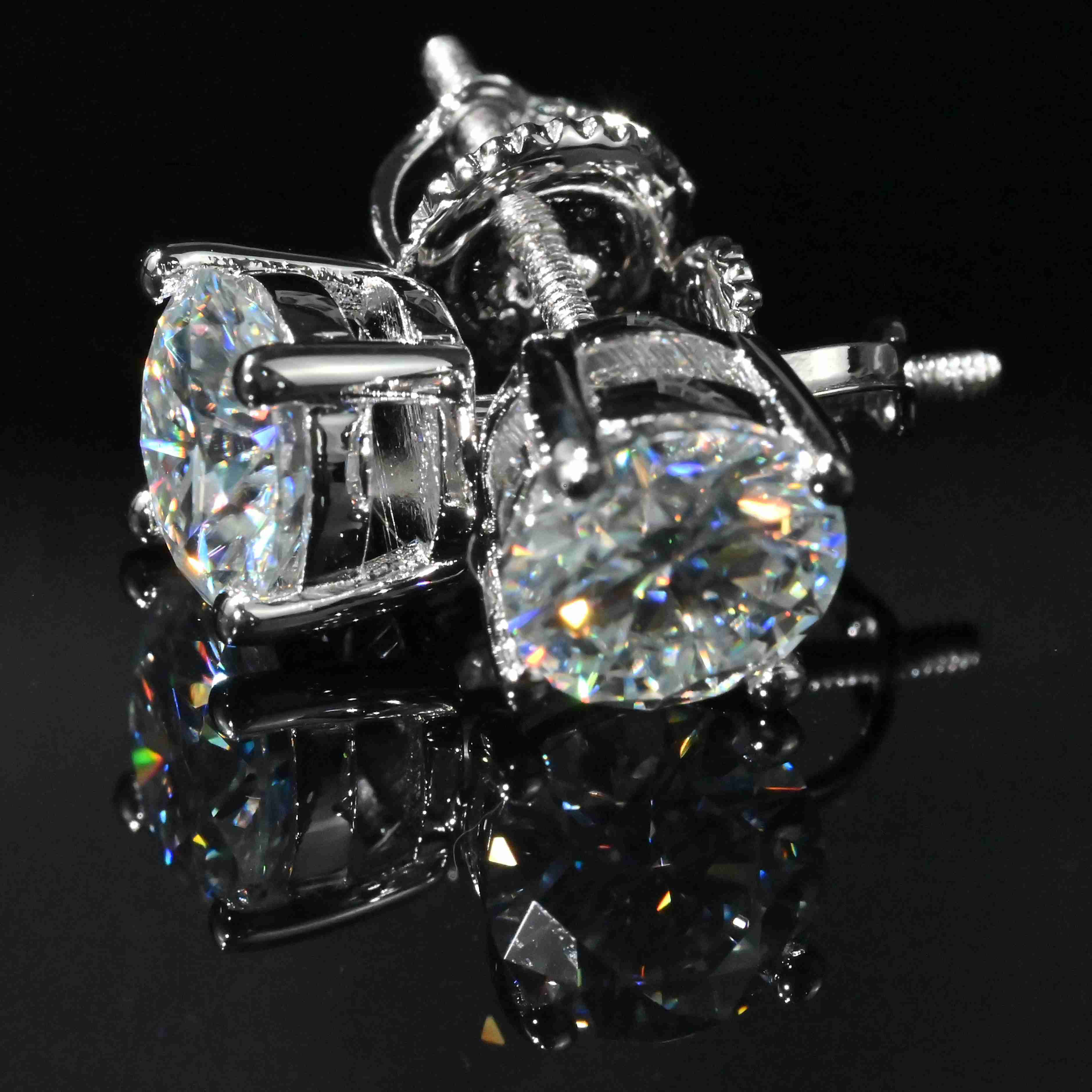 Luxury 14K 18K Gold Earring GIA IGI Certified Iced Out Round Brilliant Cut Lab Grown Diamond Fine Jewelry Earring for Men Women