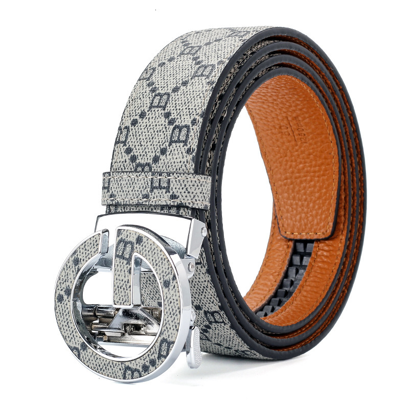 new zinc alloy automatic buckle textured leather men's belt ly36249775