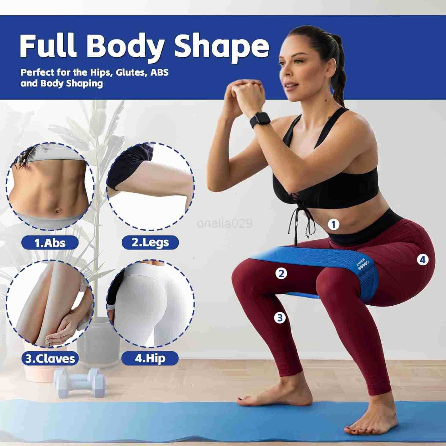 Resistance Bands for Working Out Exercise Bands Set with Workout Guide Fabric Elastic Bands for Physical Therapy Fitness Bands Ideal for Legs Hip Glut