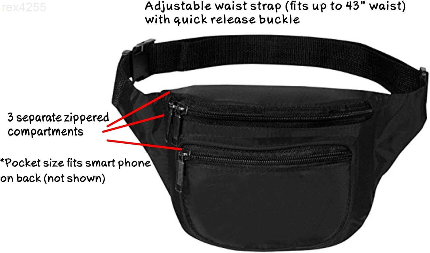 Pack BuyAgain Quick Release Buckle Travel Sport Waist Fanny Pack Bag For Men Or WomenW250912