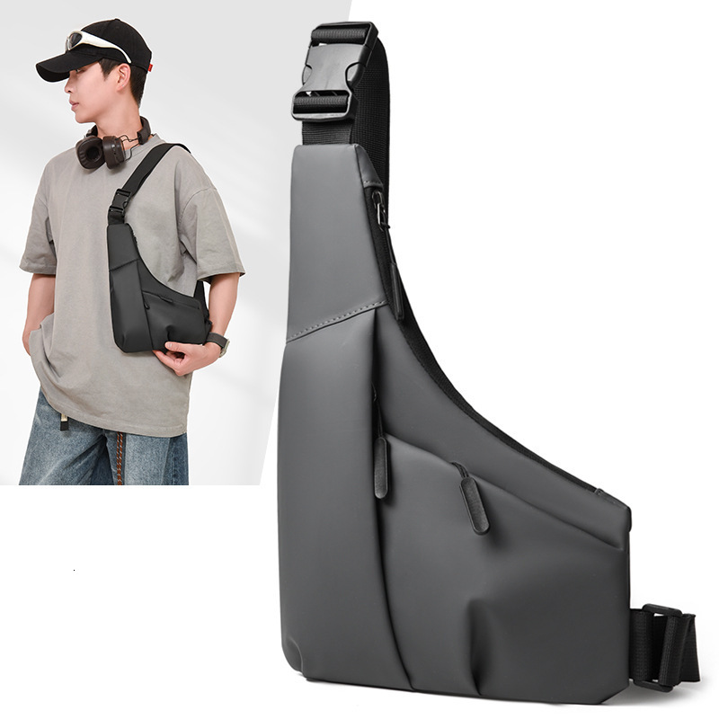 Amazon New Anti Theft Slim Luxury Bag Fit Gun Bag Triangle Bag Casual Leather Film Men S Bag Left Right Free Shipping Crossbody Designer Bag Casual Ch