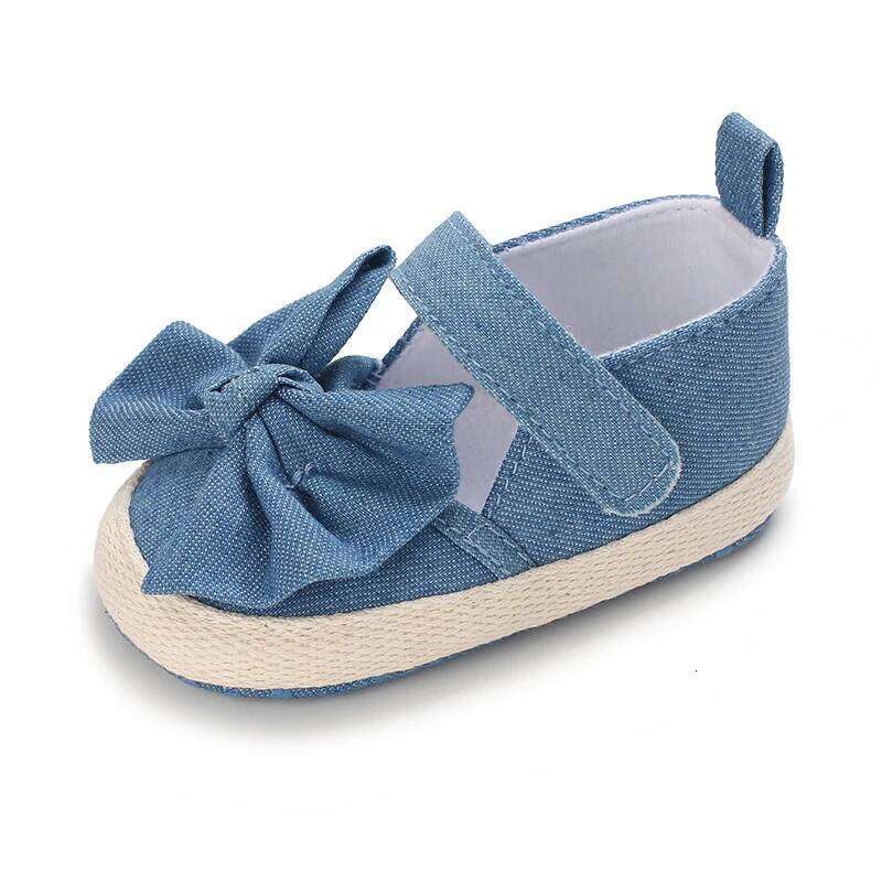 0-18 months cute baby summer small fresh blue bow princess sandals soft and comfortable soles slip walking shoes