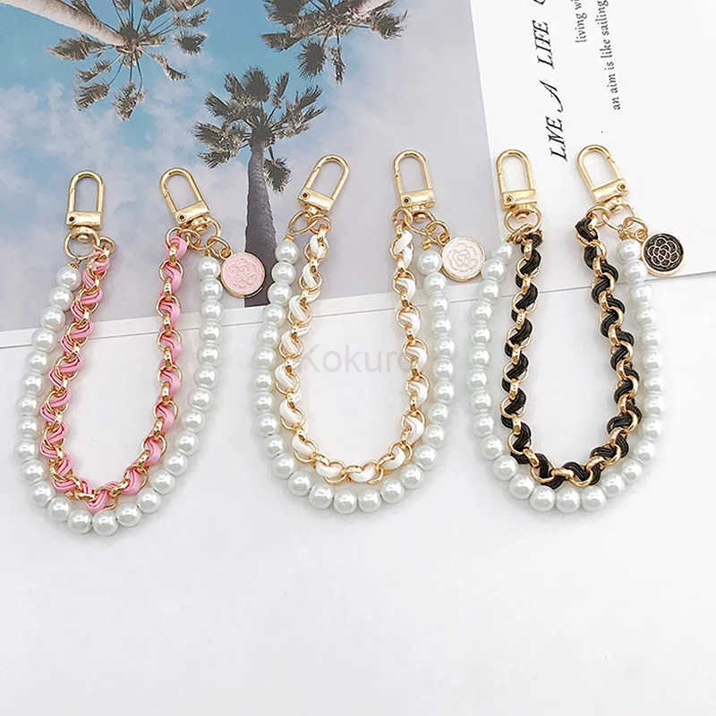 Vintage Pearl Bag Strap For Handbag Double Layer Chain Pearl Phone Lanyard Exquisite Purse Replacement Handles Bag Accessory M250912