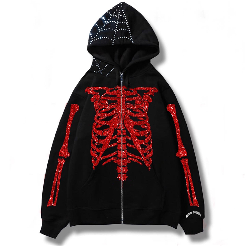 Designer free shipping Mens spider Hoodies Classic fashion trend zipper hoodie casual mens and womens hooded sweatshirt printed hooded jacket men