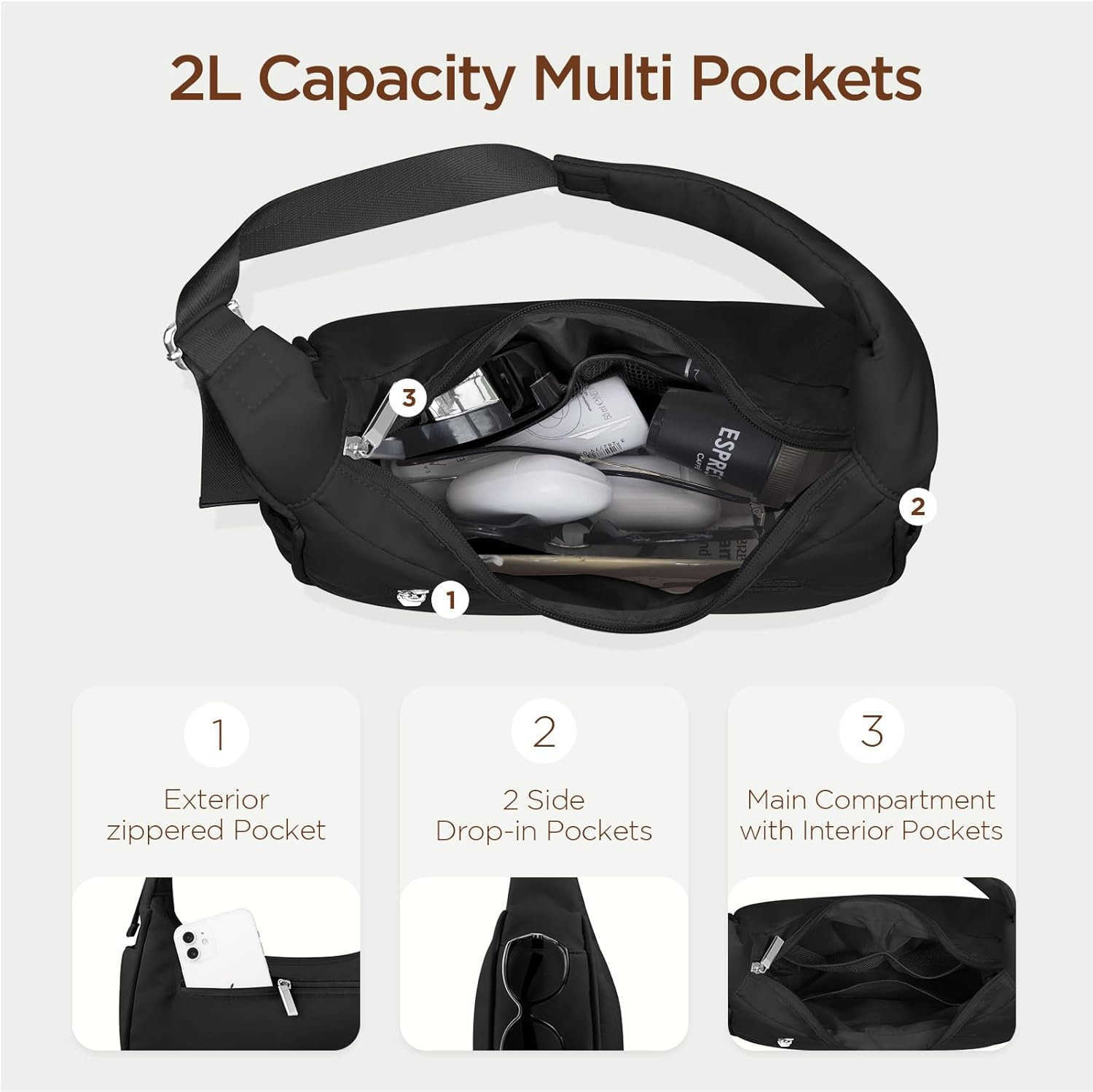 Mini Shoulder Bag Women Nylon Crescent Bag Underarm Shoulder Purse Womens Shoulder Handbags Small Tote Bag M250912