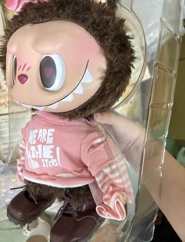 Authentic 38Cm Labubu The Monsters Catch If You Like Me Cotton Vinyl Figurines Plush Doll Blind Boxes