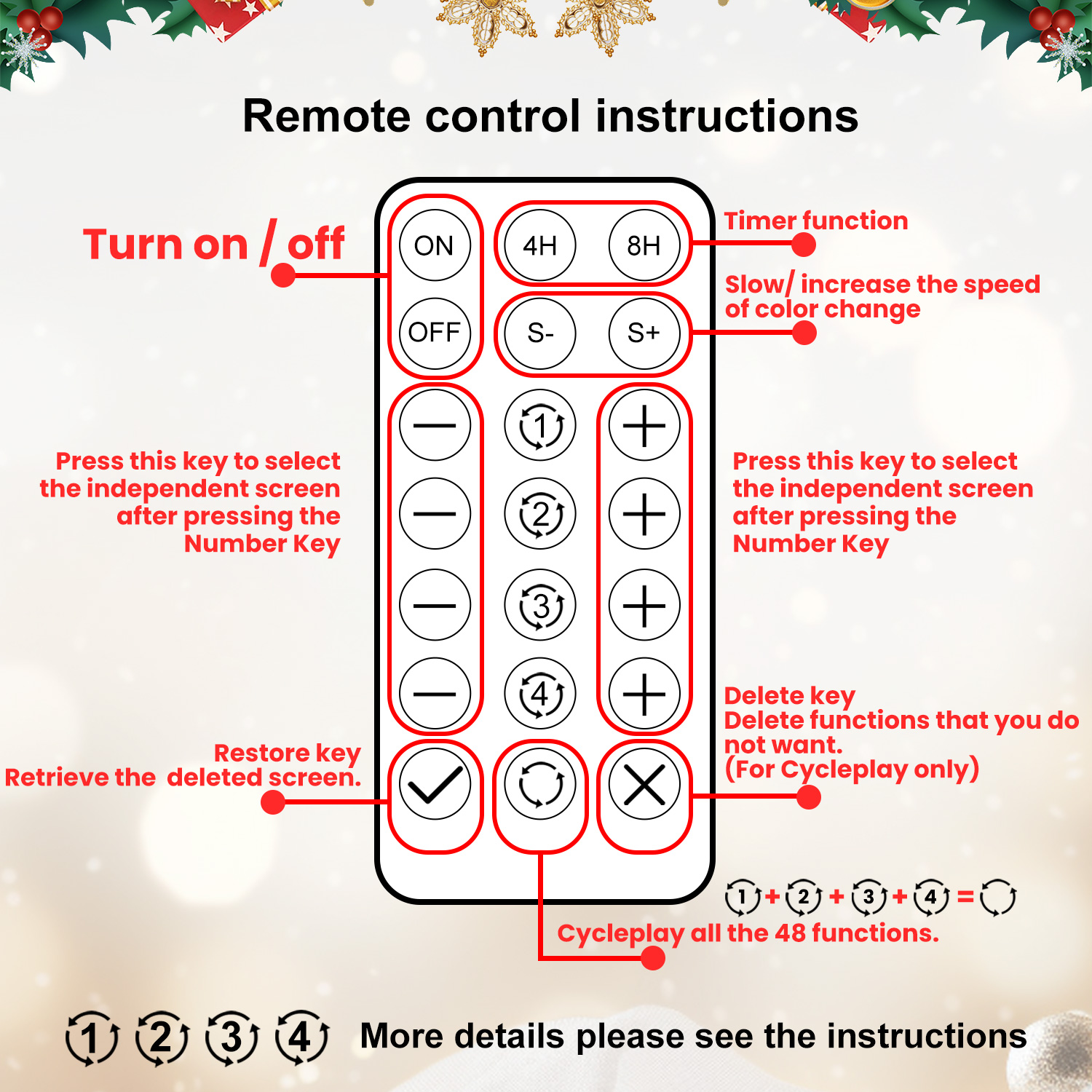 Large Luxury Encrypted PE/PVC Mix Christmas Tree with RGB LEDs - 7 Feet