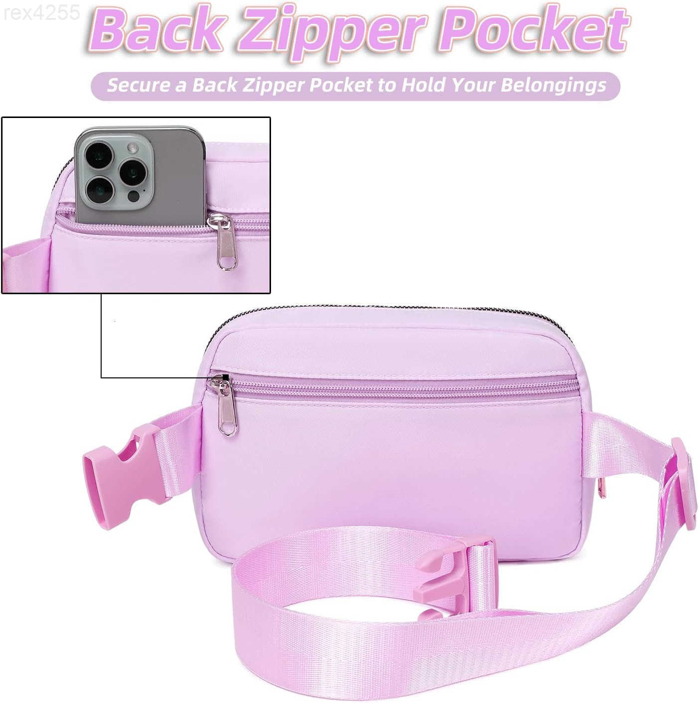 Belt Bag for Women Cross Body Fanny Pack Fashion Waist Packs Everywhere Belt Bag with Adjustable Strap Gifts for Teen Girls Women Men LavenderW250911