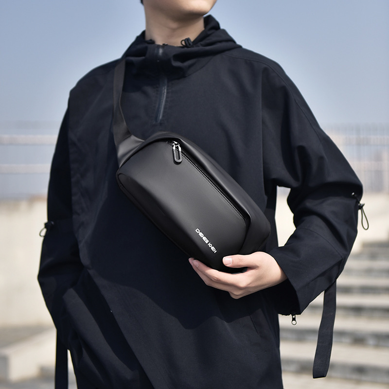 New Men S Waist Bag Korean Style Functional Luxury Bag Chest Free Shipping Simple Fashion Single Shoulder Bag Designer Bag Multi Functional Waterproof