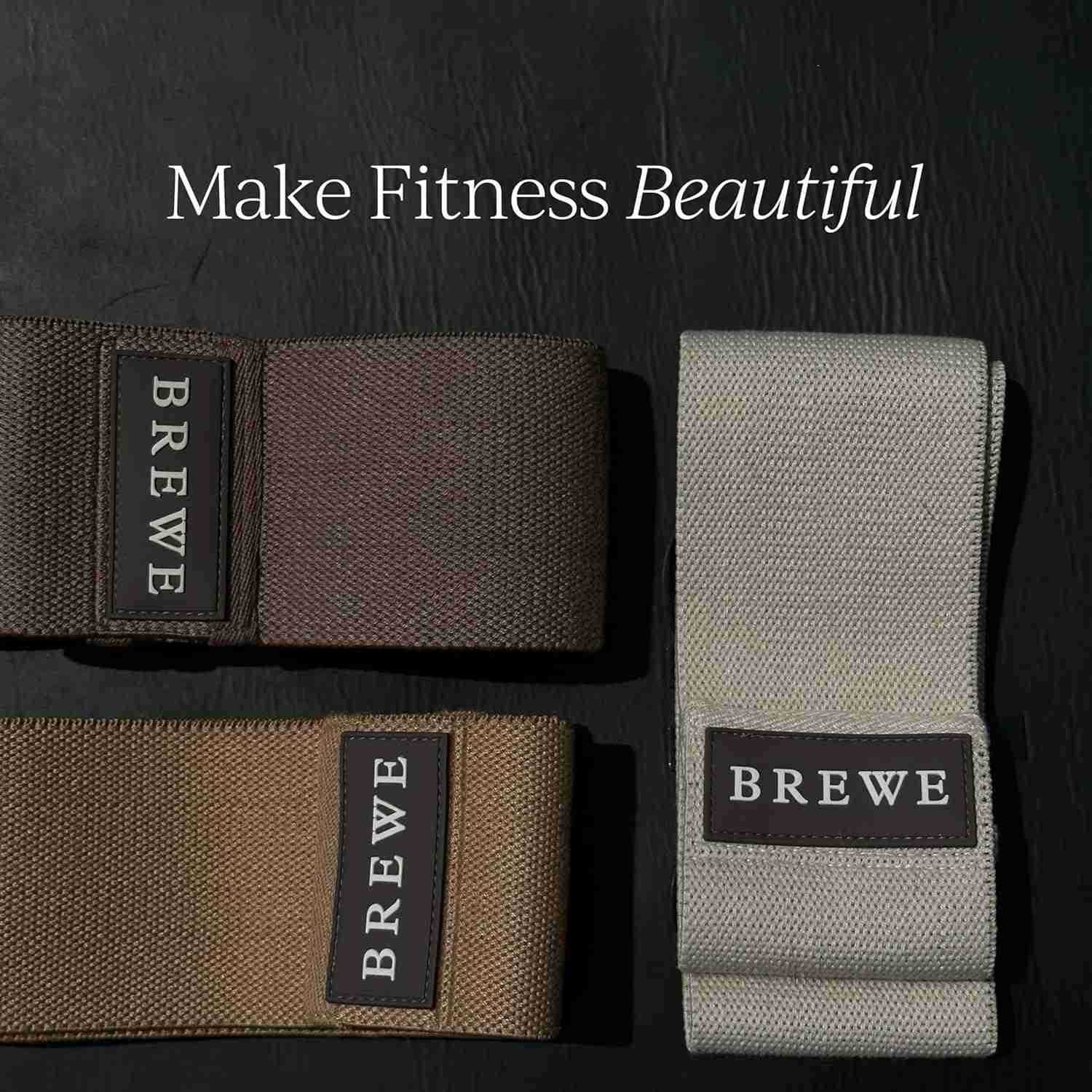 Resistance Bands Set for Women Men 3 Pack Neutrals AntiSlip Fabric Bands for Booty Legs Thighs W250912