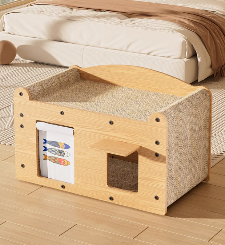 Non-Shedding Feline Furniture Guard Combined Scratcher Board and Window Shield