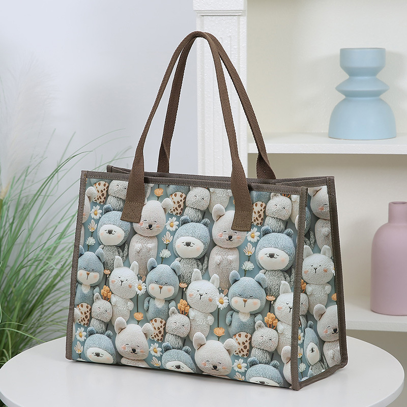 Canvas Bag Versatile Free Shipping Fashion Printed Designer Bag Handbag Large Capacity Convenient Mommy Bag Outdoor Lunch Luxury Bag Box Bag