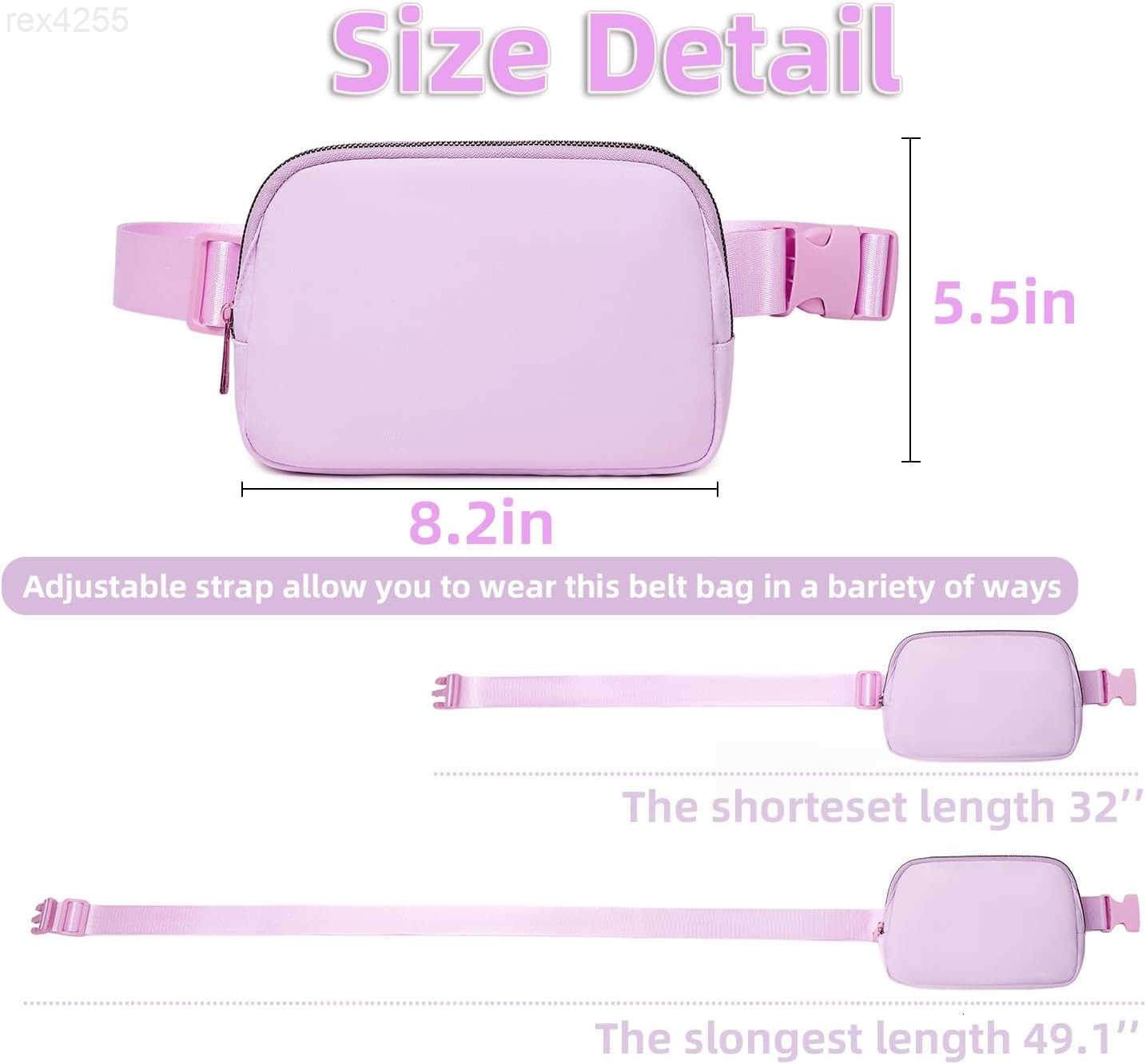 Belt Bag for Women Cross Body Fanny Pack Fashion Waist Packs Everywhere Belt Bag with Adjustable Strap Gifts for Teen Girls Women Men LavenderW250911