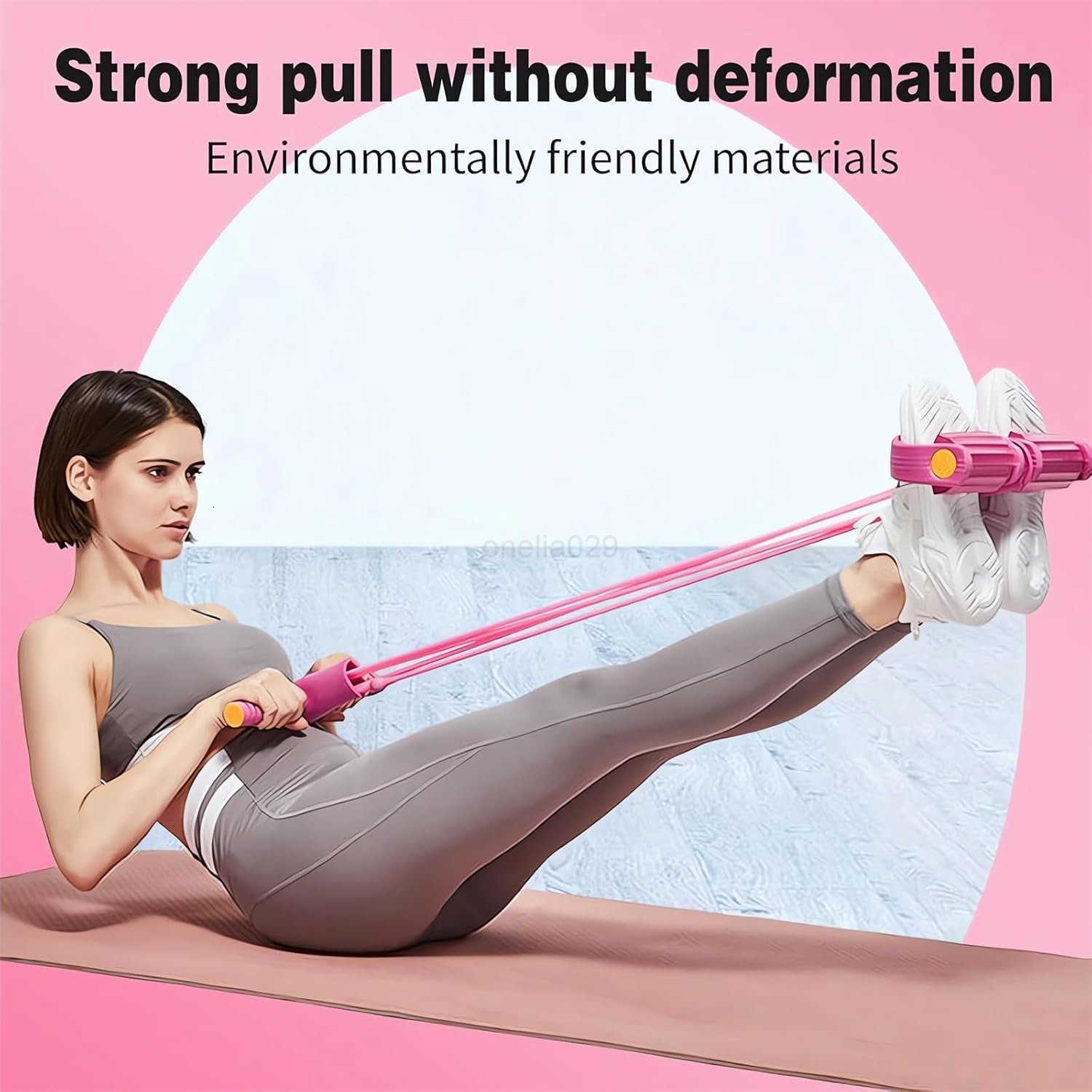 21 Fitness Resistance Bands4 Tube Pedal Ankle Puller 2023 New Sit up Leg Stretch Rope Exercise Bands with Handles Stretching Workout Fitness Bands for