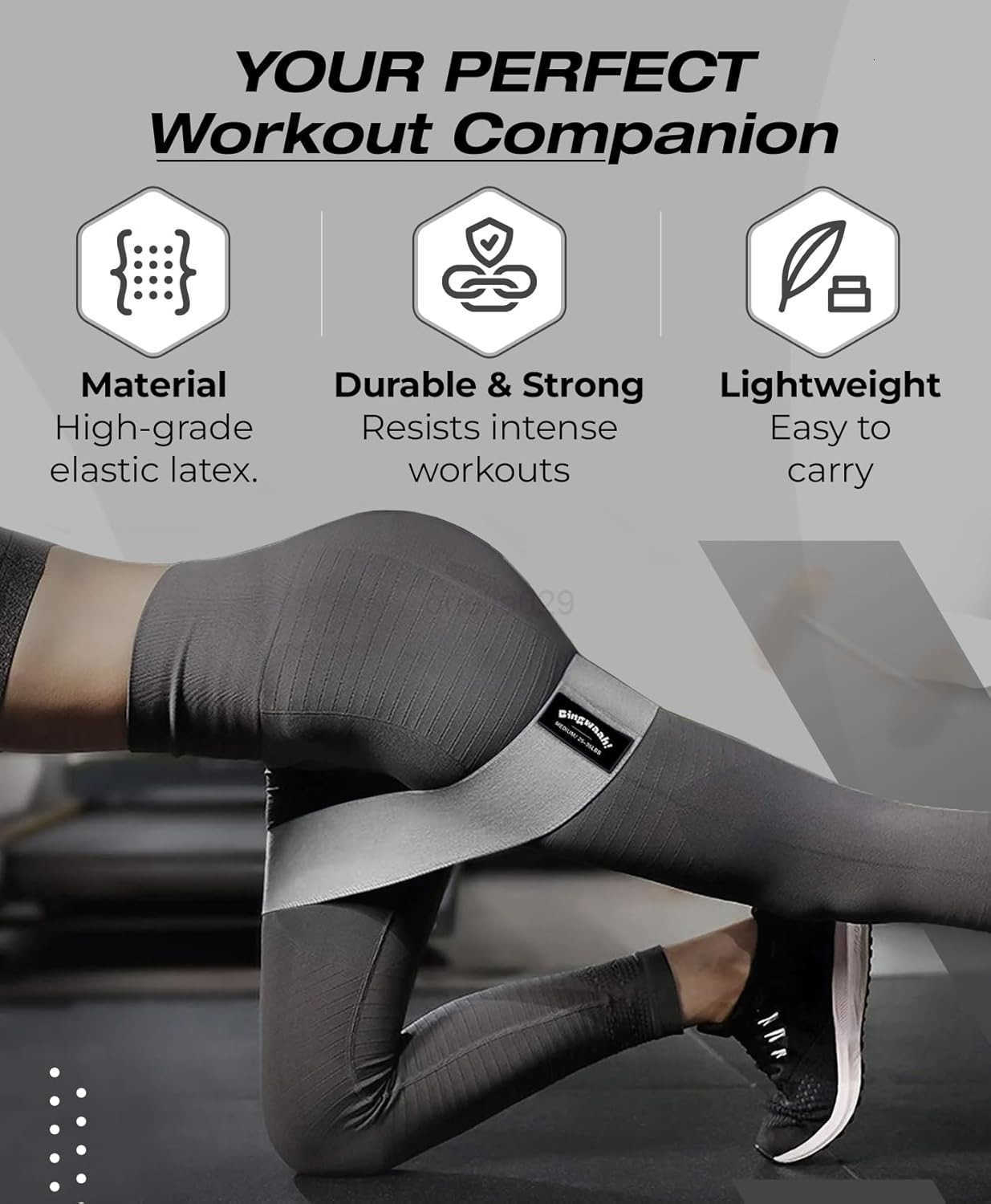 Fabric Resistance Bands for Women and Men Set of 3 Mini Loop Bands with Adjustable 1445 lbs Resistance Lightweight Compact with Travel Bag Ideal for E