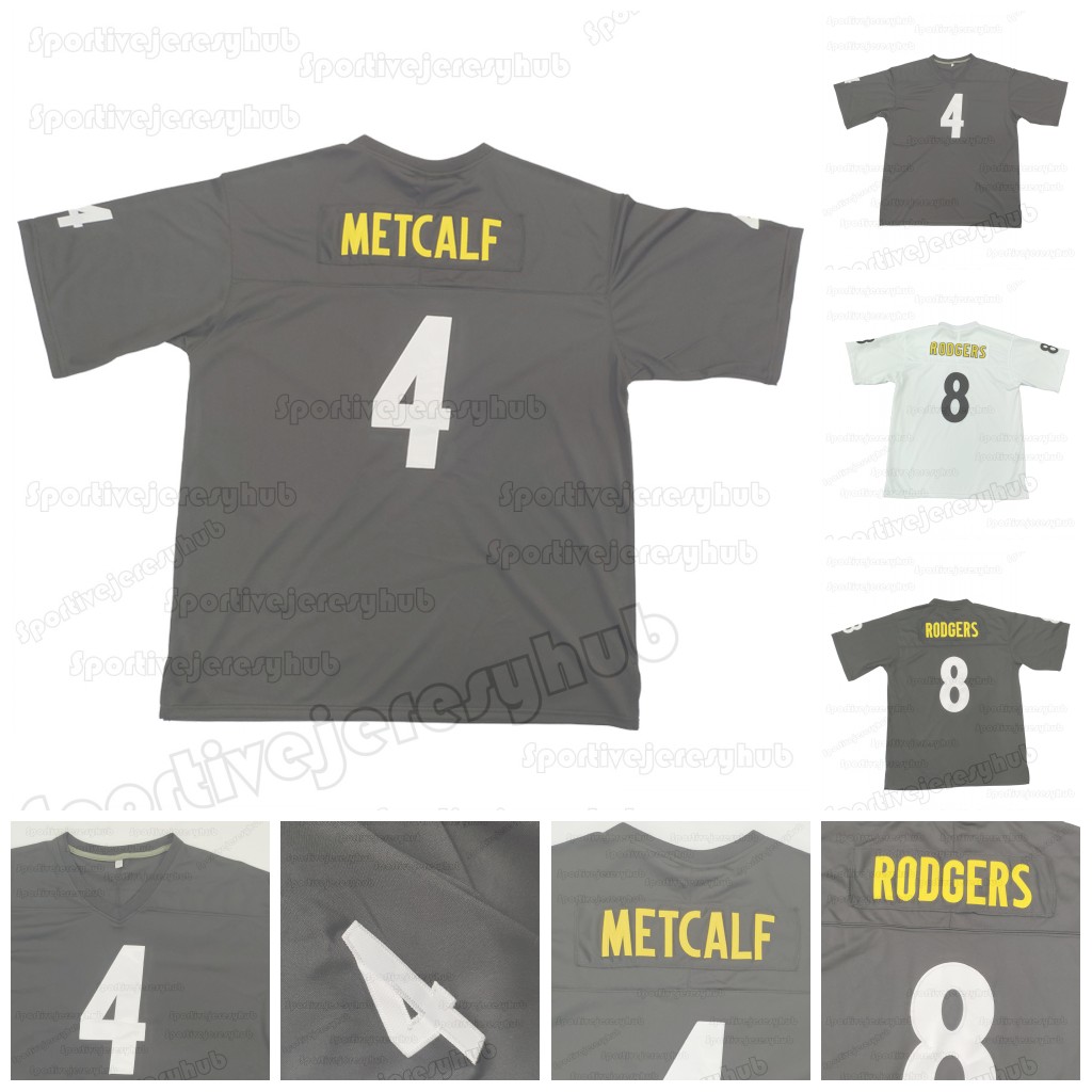 Aaron Rodgers 2025 Throwback Football Jerseys Jack Sawyer Will Howard DK Metcalf Watt Patrick Queen Joey Porter Jr Polamalu Fitzpatrick Freiermuth Cus