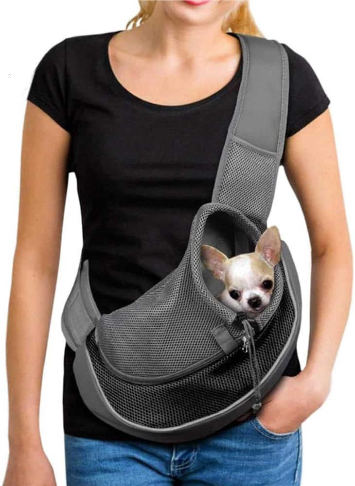 Pet Dog Sling Carrier Bag Hand Free Pet Sling Adjustable Travel Shoulder Carrier Puppy Tote Purse for Small Dogs and CatsW250912