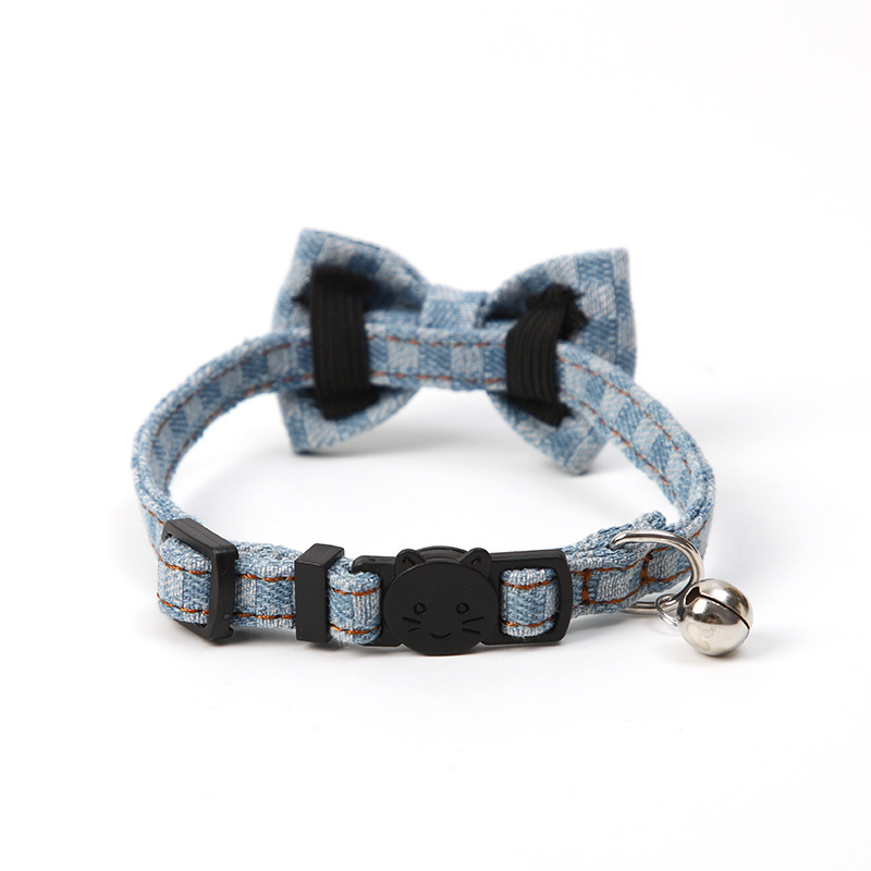 Designer Pet collar - Cat bell collar - Checkered cute Teddy dog collar - Small-sized puppies
