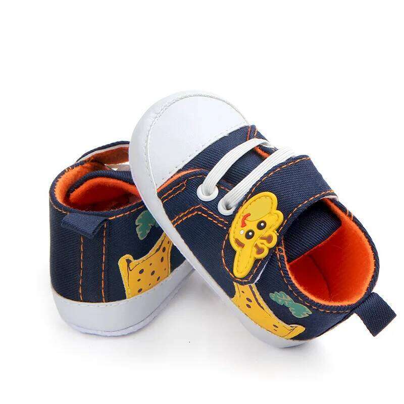 Cute Giraffe Baby Anti-slip Soft Sole Canvas Sneaker Shoes for Infant Boy Girl Cartoon Toddler First Walkers