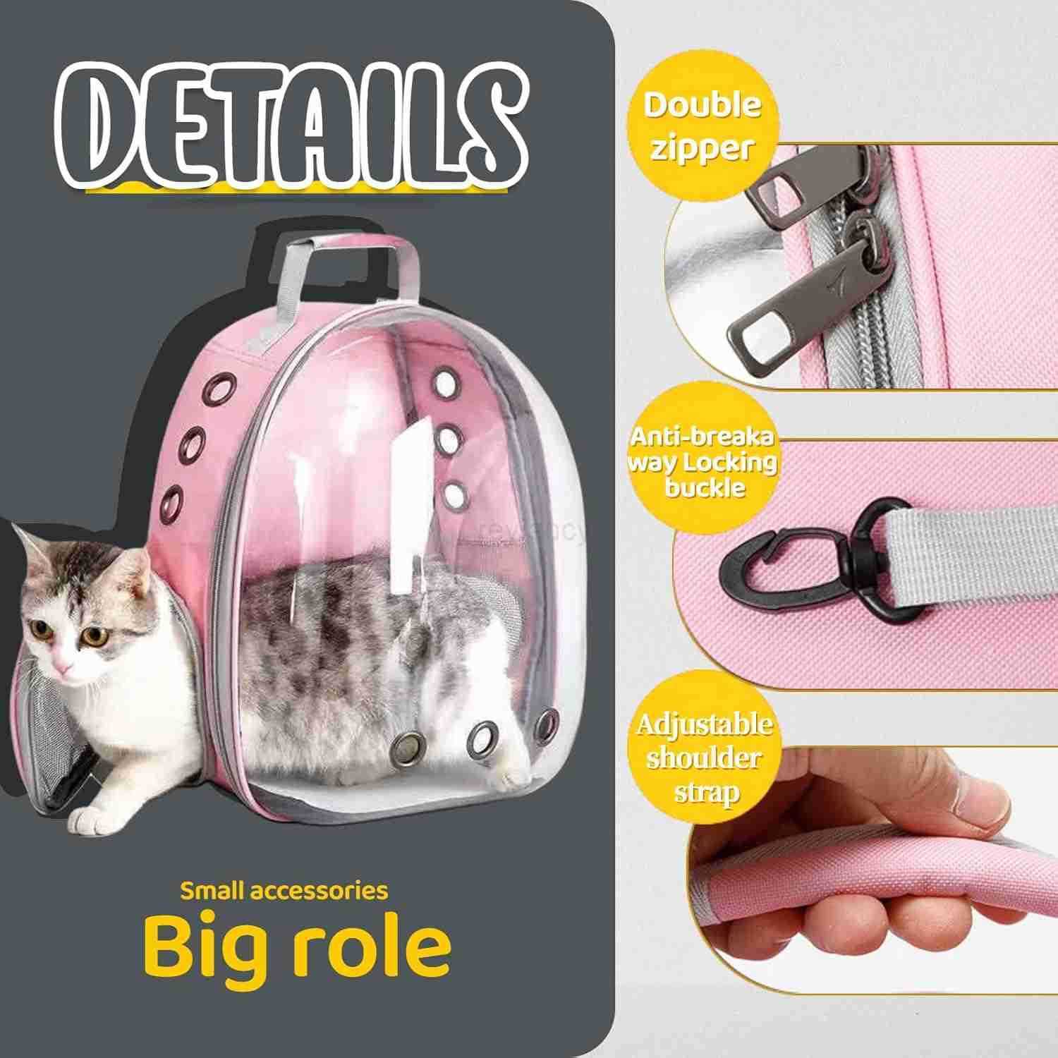 Cat Backpack Bubble Cats and Dogs Pet Carrier Hard Suitable for Cats Traveling Cat Bag Carrier Transparent Outdoor Waterproof Spacecraft Pet Backpack 