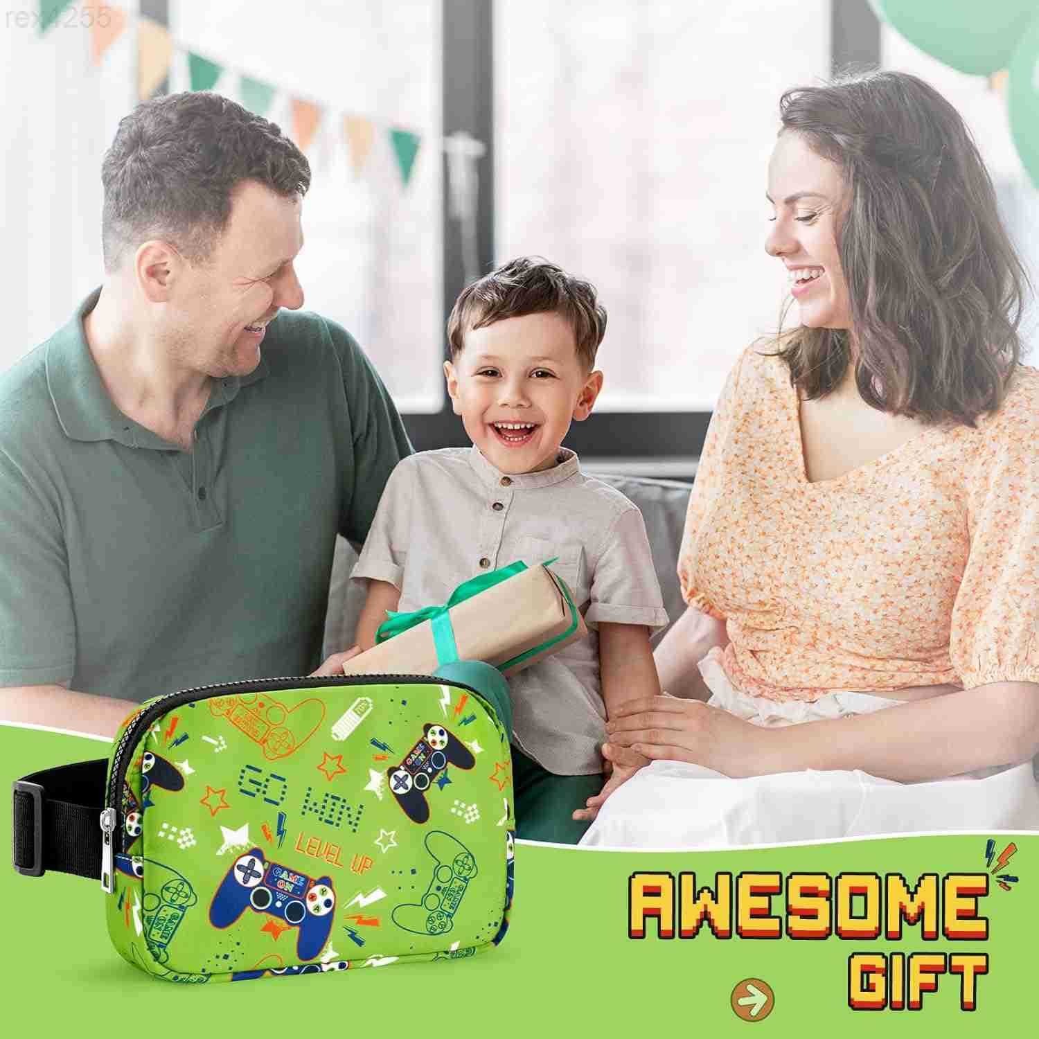 Belt Bag Fanny Pack Game Crossbody Bag Waist Bag Purse for Boy with Adjustable Waistband 20355 Inch Multiple Compartments Waist Bag Boys Sports Bags C