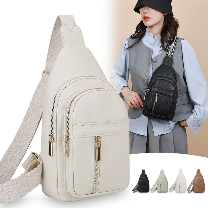 Foreign Trade Designer Free Shipping Bag Trend New Chest Bag Women S Crossbody Bag Fashion PU Soft Leather Shoulder Bag Casual Travel Luxury Bag Chest